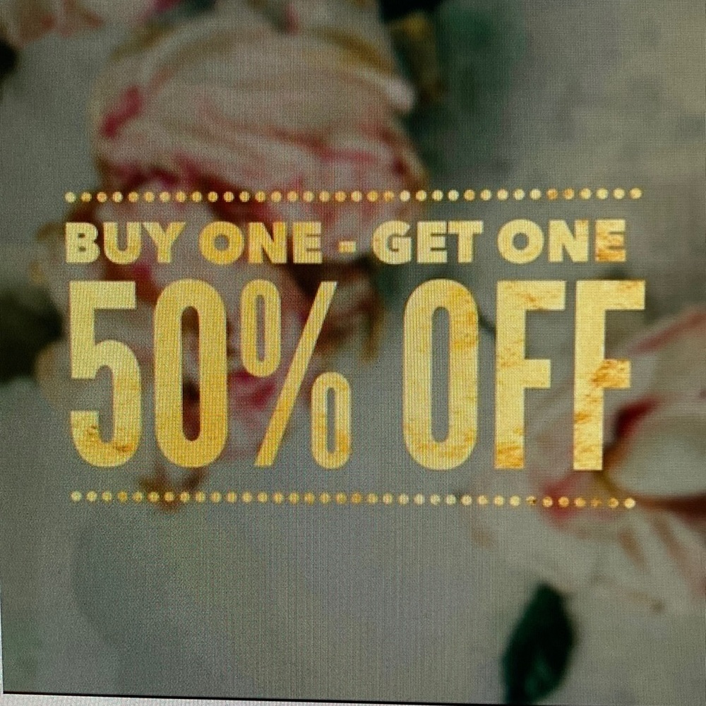 COPY - COPY - Sale 50% off the equal or lesser valued item!